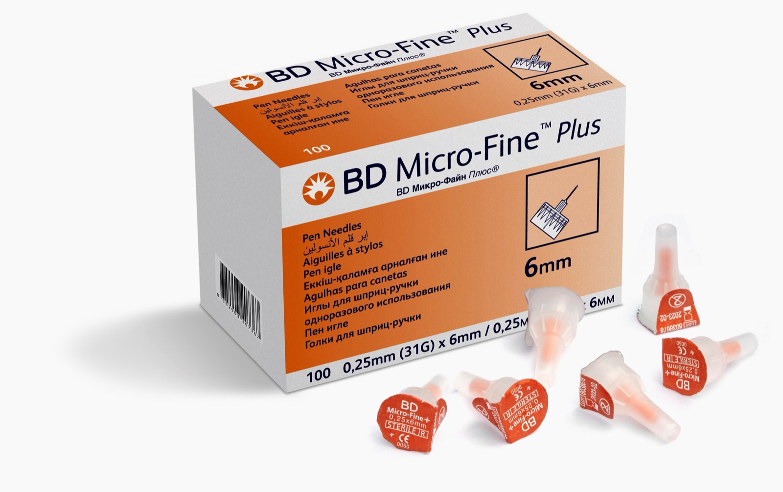 BD Micro-Fine™ Plus — иглы 6 мм · 31G